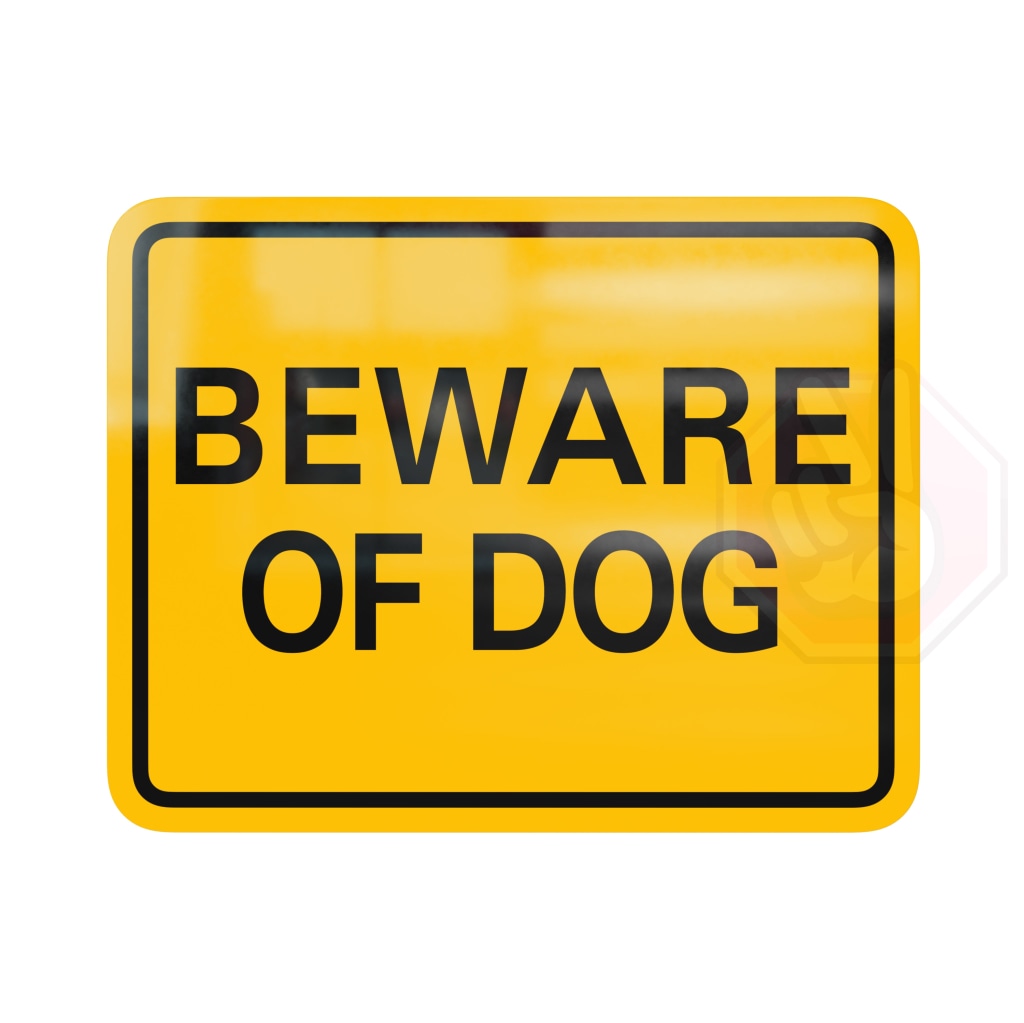 Beware Of Dog Custom Hype Sign Yellow And Black