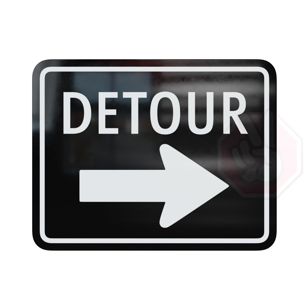 Detour Custom Hype Sign Black And White