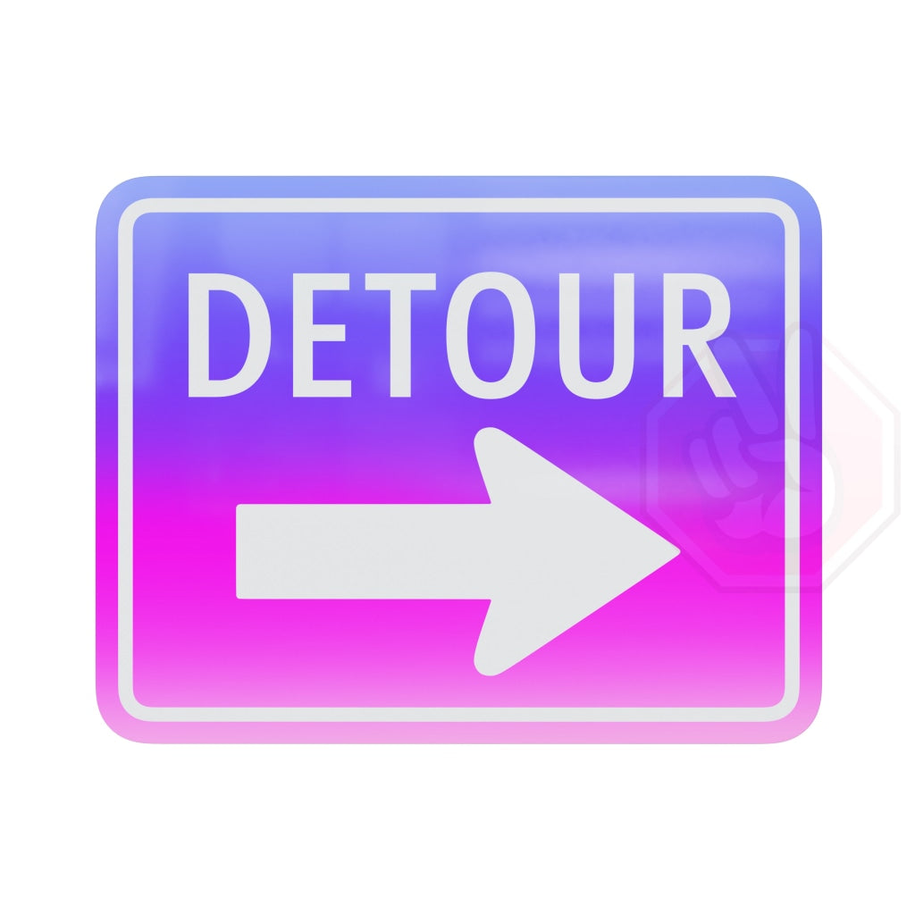 Detour Custom Hype Sign Pink And Purple Gradient