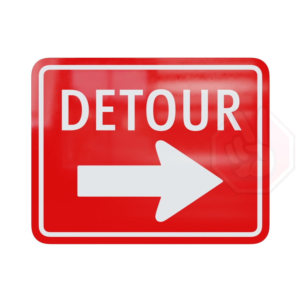 Detour Custom Hype Sign Red And White