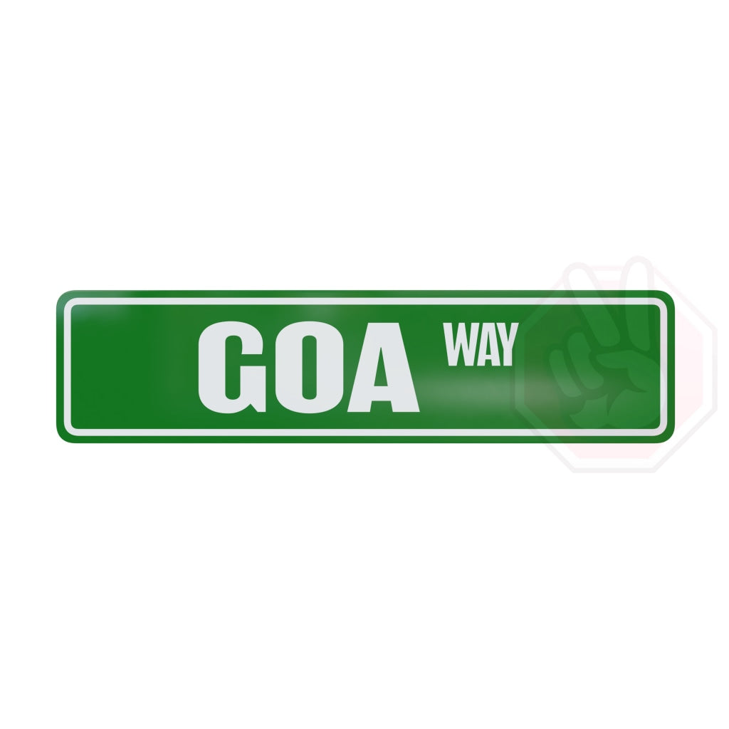 Goa Way Custom Hype Sign Green And White