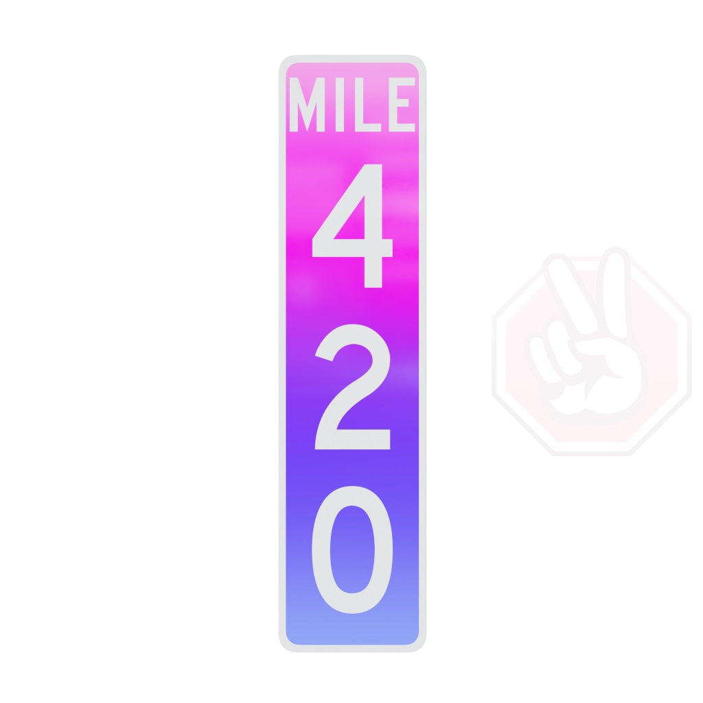 Mile 420 Custom Hype Sign Pink And Purple Gradient