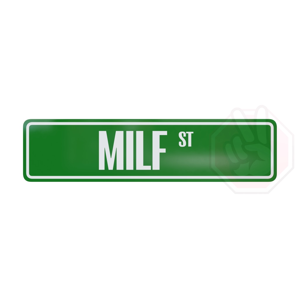 Milf St Custom Hype Sign Green And White