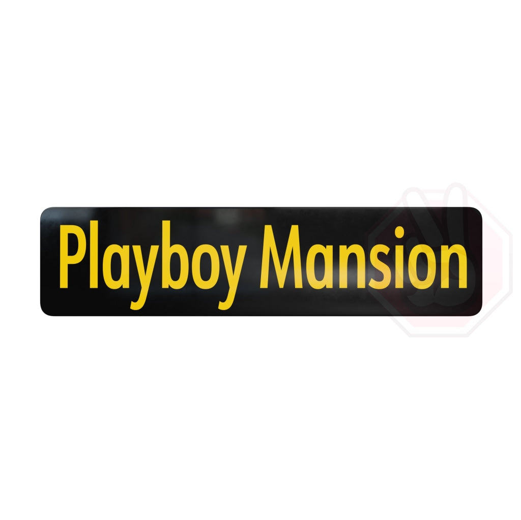 Playboy Mansion Custom Hype Sign Black And Yellow