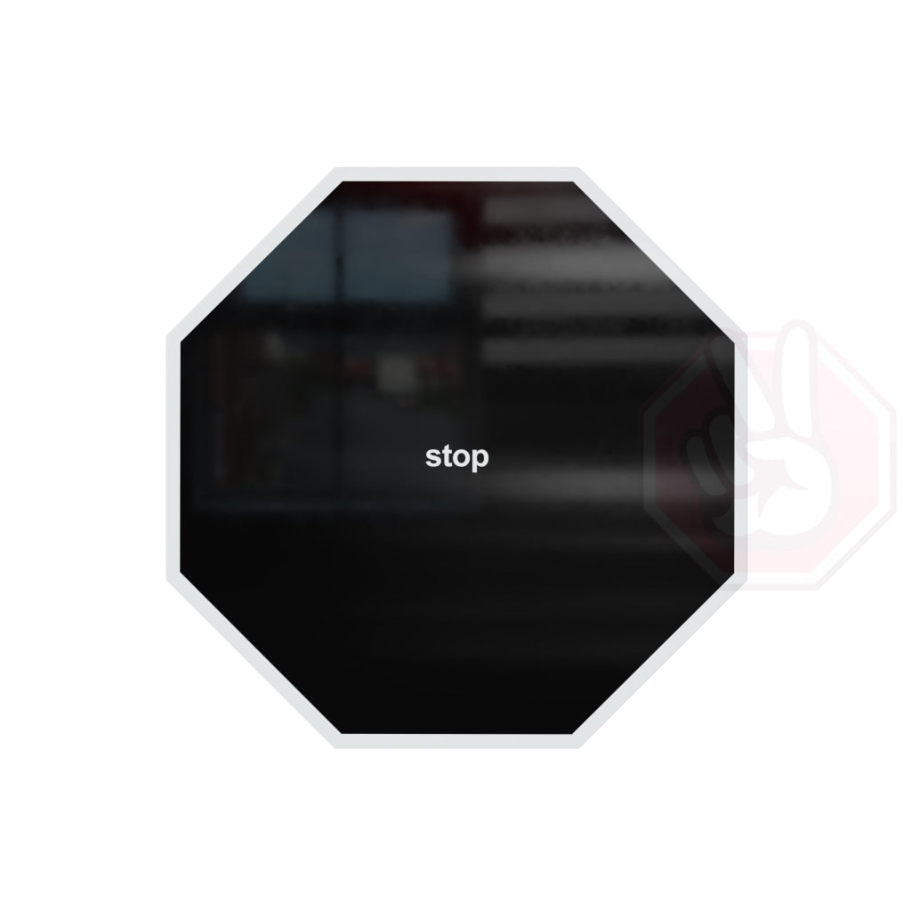 Stop Small Font Custom Hype Sign Black And White