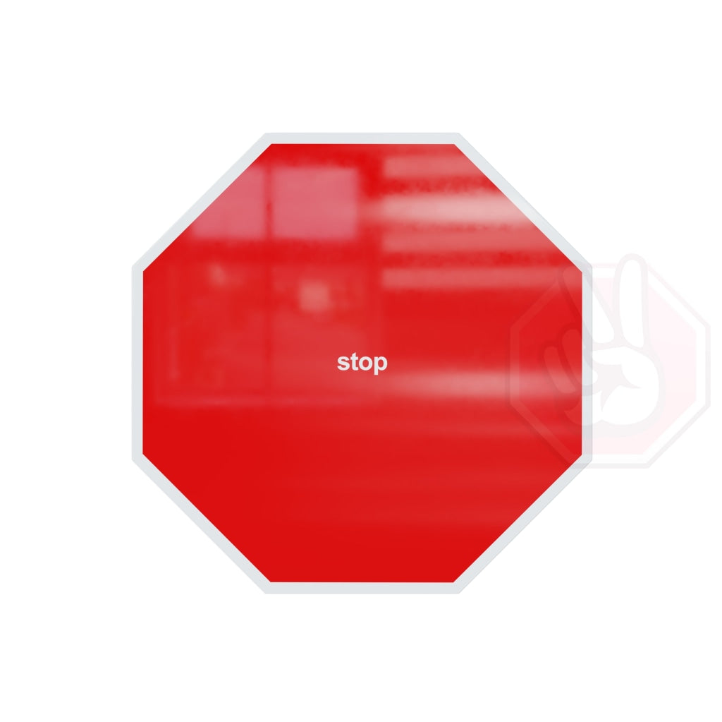 Stop Small Font Custom Hype Sign Red And White